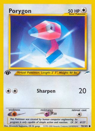 Porygon 078/105 - 1st Edition Neo Destiny - Common