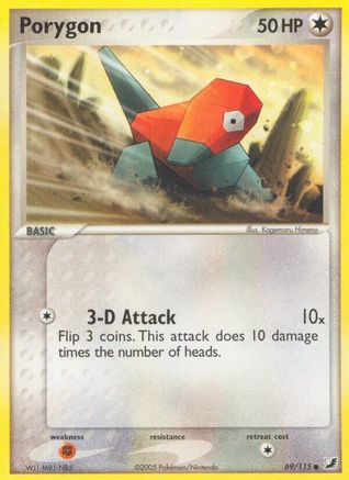 Porygon 069 - Reverse Holofoil Unseen Forces - Common