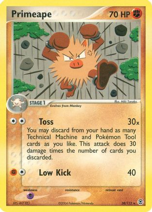 Primeape 028/112 - Reverse Holofoil FireRed & LeafGreen - Rare