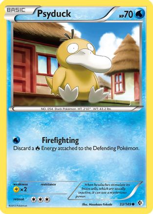 Psyduck (33) 033/149 - Reverse Holofoil Boundaries Crossed - Common