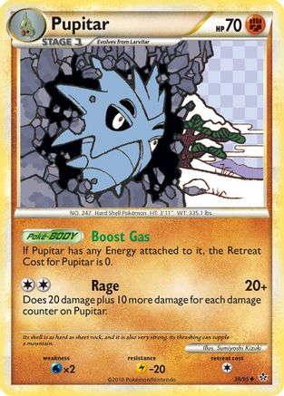 Pupitar (38) 038 - Reverse Holofoil Unleashed - Uncommon