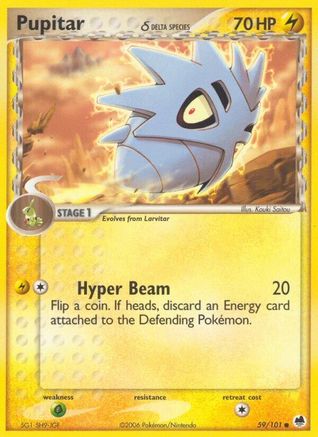 Pupitar (Delta Species) 059/101 Dragon Frontiers - Common