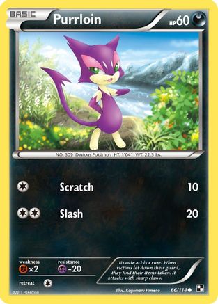 Purrloin 066 - Reverse Holofoil Black and White - Common