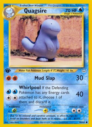 Quagsire 048/64 - 1st Edition Neo Revelation - Common