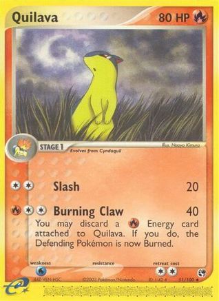 Quilava 051/100 - Reverse Holofoil Sandstorm - Uncommon