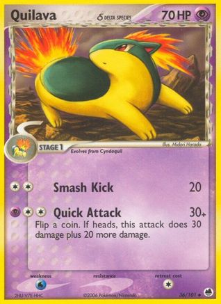 Quilava (Delta Species) 036/101 - Reverse Holofoil Dragon Frontiers - Uncommon