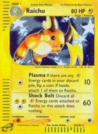 Raichu (25) 025 - Reverse Holofoil Expedition - Holo Rare