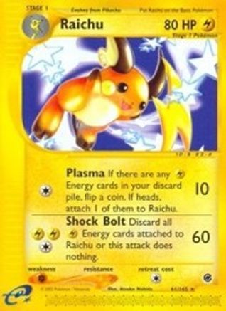 Raichu (61) 061/165 - Reverse Holofoil Expedition - Rare