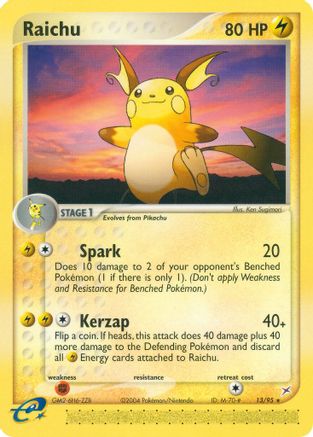 Raichu 013 - Reverse Holofoil Team Magma vs Team Aqua - Rare