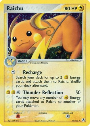 Raichu 012 - Holofoil FireRed & LeafGreen - Holo Rare