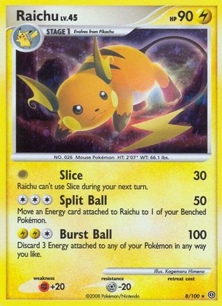Raichu 008 - Holofoil Stormfront - Holo Rare