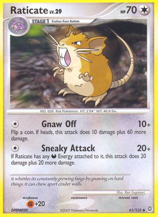 Raticate 061 - Reverse Holofoil Secret Wonders - Uncommon