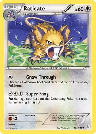 Raticate 105 Boundaries Crossed - Uncommon
