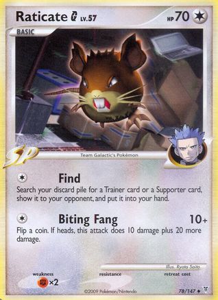 Raticate G 078 - Reverse Holofoil Supreme Victors - Uncommon