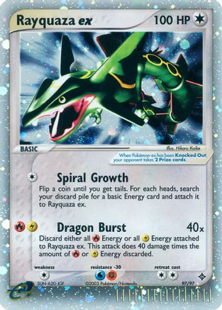 Rayquaza ex 097 - Holofoil Dragon - Ultra Rare