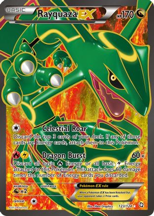 Rayquaza EX (123 Full Art) 123 - Holofoil Dragons Exalted - Ultra Rare