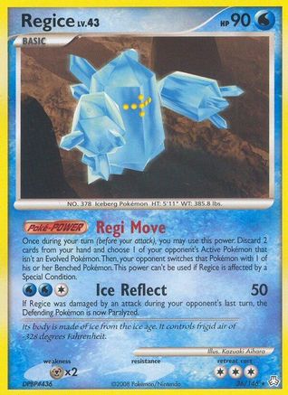 Regice 036 - Reverse Holofoil Legends Awakened - Rare