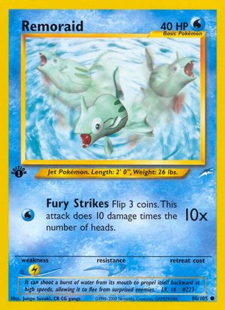 Remoraid 080/105 - 1st Edition Neo Destiny - Common