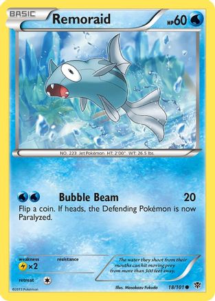 Remoraid 018 - Reverse Holofoil Plasma Blast - Common