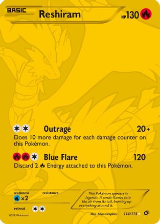 Reshiram (114 Full Art Secret Rare) 114 - Holofoil Legendary Treasures - Secret Rare