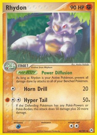 Rhydon 046 - Reverse Holofoil Hidden Legends - Uncommon