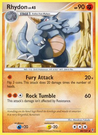 Rhydon 080 - Reverse Holofoil Supreme Victors - Uncommon