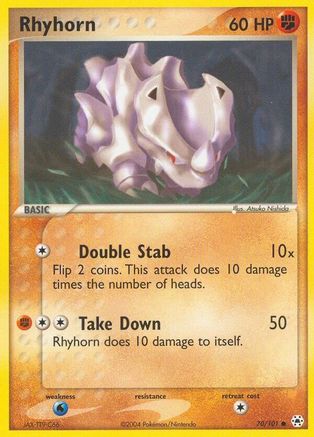Rhyhorn 070 - Reverse Holofoil Hidden Legends - Common