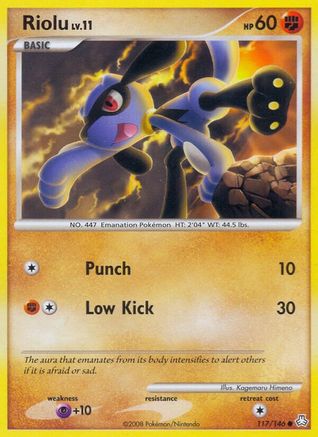 Riolu 117/146 - Reverse Holofoil Legends Awakened - Common