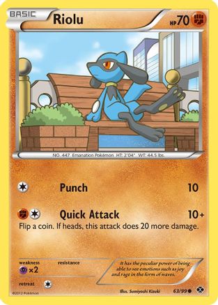 Riolu 063/99 - Reverse Holofoil Next Destinies - Common