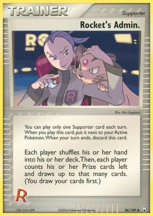 Rocket's Admin. 086/109 - Reverse Holofoil Team Rocket Returns - Uncommon