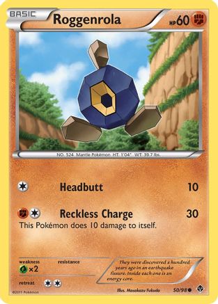 Roggenrola (50) 050 - Reverse Holofoil Emerging Powers - Common