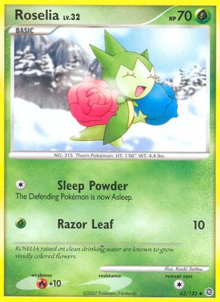 Roselia 062 - Reverse Holofoil Secret Wonders - Uncommon