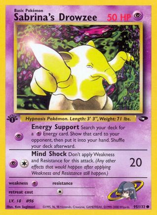 Sabrina's Drowzee 095/132 - 1st Edition Gym Challenge - Common