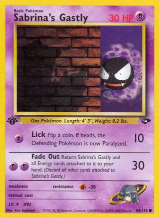 Sabrina's Gastly (96) 096/132 - Unlimited Gym Challenge - Common