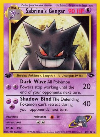 Sabrina's Gengar 029/132 - 1st Edition Gym Challenge - Rare