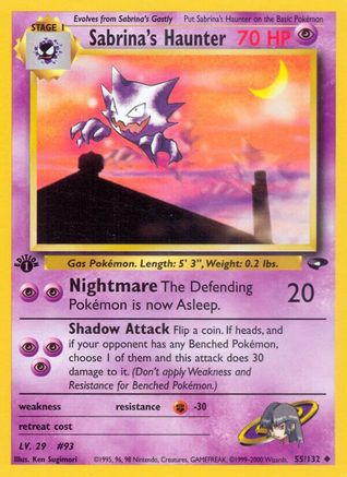 Sabrina's Haunter 055/132 - 1st Edition Gym Challenge - Uncommon
