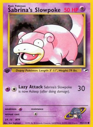 Sabrina's Slowpoke 095/132 - 1st Edition Gym Heroes - Common