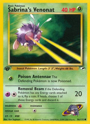 Sabrina's Venonat 096/132 - Unlimited Gym Heroes - Common