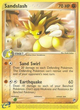 Sandslash 021/100 - Reverse Holofoil Sandstorm - Rare