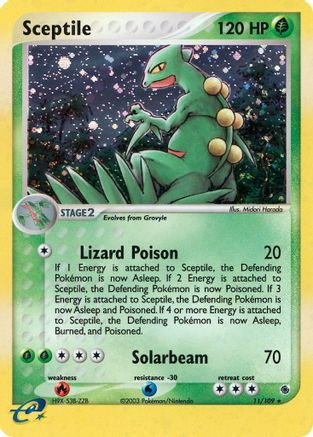Sceptile 011/109 - Reverse Holofoil Ruby and Sapphire - Holo Rare