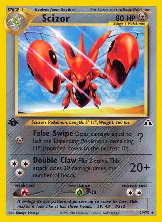Scizor (29) 029/75 - Unlimited Neo Discovery - Rare
