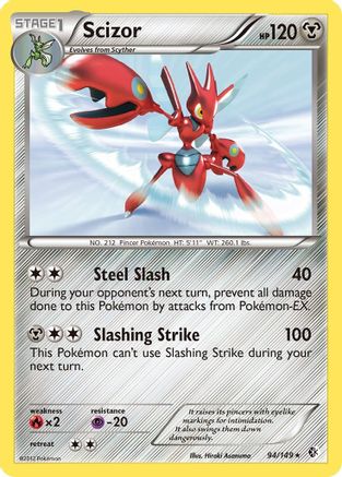 Scizor 094 - Holofoil Boundaries Crossed - Holo Rare
