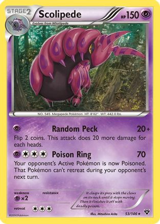 Scolipede 053 - Reverse Holofoil XY Base Set - Rare