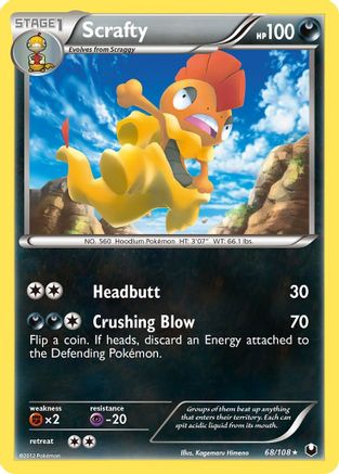 Scrafty 068 Dark Explorers - Rare