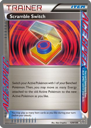 Scramble Switch 129/135 - Holofoil Plasma Storm - Rare Ace