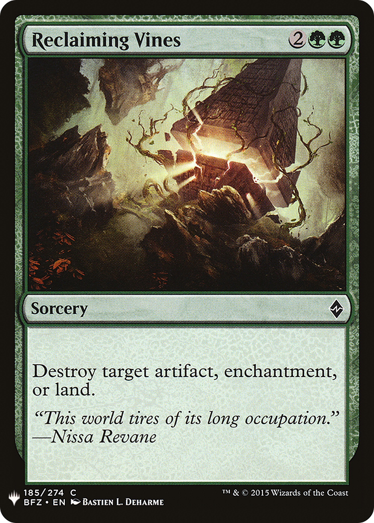 Reclaiming Vines (LIST-BFZ-185) - The List