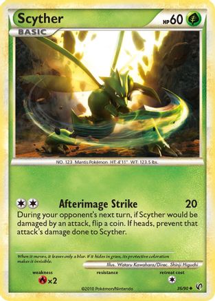 Scyther (36) 036/90 - Reverse Holofoil Undaunted - Uncommon