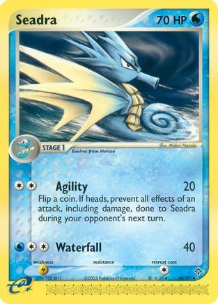 Seadra 040/97 - Reverse Holofoil Dragon - Uncommon