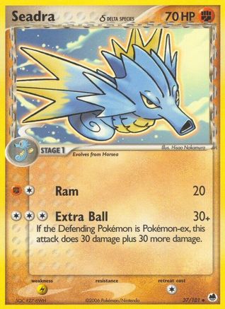 Seadra 037/101 - Reverse Holofoil Dragon Frontiers - Uncommon