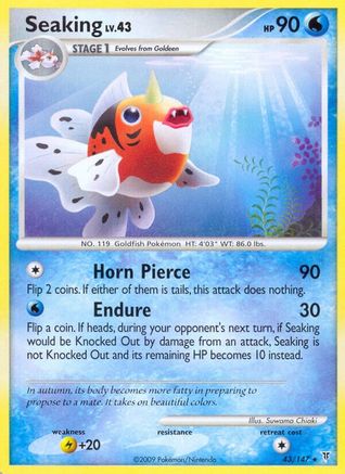 Seaking 043 - Reverse Holofoil Supreme Victors - Rare